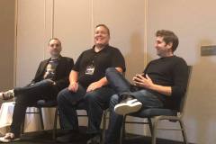 Craig with Odin Abbott and Tory Belleci talking prop making